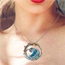 Wave Necklace Set Creative New Style Light Luxury Wave Shape Ring Earrings All-Match - Gold - View 3