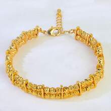 Dubai Multi Layer Gold Beads Bracelet 21k Gold Plated Arabian Islamic Religious Bangles Women Wedding Party Jewelry - Beads Bracelet - View 9