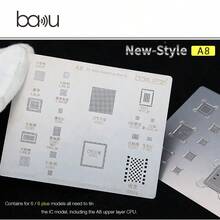 BAKU BGA Reballing Universal Stencil BGA Rework Net Stencil Template Solder Steel Mesh Directly Heat Set Kit Phone BGA IC Chips Repair Tool - Silver - View 2