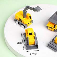 Set de 12 piezas de mini vehículos de construcción, 5 estilos surtidos que incluyen taladro, excavadora, bulldozer, rodillo compactador y volquete (Gustado por niños, niñas, bebés) - Plástico duradero, estilos multicolor, regalo perfecto para Navidad/cumpleaños para niños - Multicolor - Ver 4