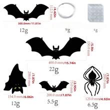 7 件 3D 蝙蝠，树上悬挂蝙蝠，夜光万圣节恐怖装饰，万圣节派对用品，万圣节悬挂装饰家居装饰万圣节装饰房间装饰秋季装饰