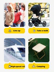 1 Piece Handbag-Style Portable Folding Chair, Multifunctional For Camping, Fishing, Picnic And Travel, Compact Stool That Transforms Into A Handbag When Folded