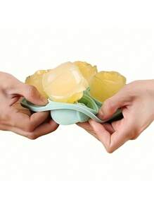 1/5 Stück 4 Rosen Eiswürfelform, Mehrzweck Schokolade, Gelee, Eiswürfelbehälter, RV Party Küche Kühlschrankausstattung, geeignet für Bäckerei, Schulmaterial, Sommer Eisbehälter & -form, Küchenausstattung, Silikon Rosen Eiswürfelform - Romantisches Cocktailzubehör für Gin Tonic & Champagner, wiederverwendbare Partydekoration, vegane Küchenutensilien, Weihnachtsgeschenk für sie, Barwerkzeuge mit Blumendesign