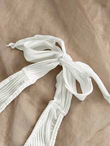 Camiseta sin espalda de mujer con textura en 3D con accesorios de estrella de mar, halter, cintura ceñida y espalda abierta, y Top corto con abertura y escote en la parte delantera, para primavera, verano y otoño