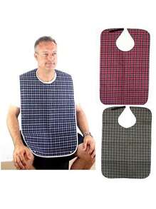 Waterproof Adult Mealtime Bib Cloth Reusable With Crumb Catcher Stylish Clothing Protectors For Elderly Disability Aid Apron Senior Citizen