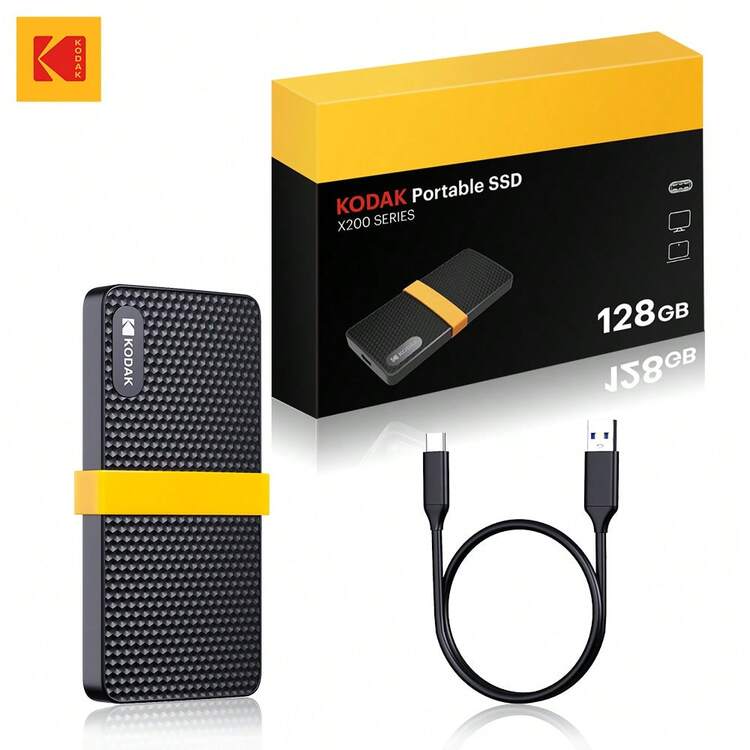 Kodak X200 1TB 2TB External SSD Type-C Hard Drive Flash USB3.2