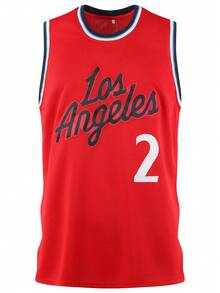 Atonmore Men's Basketball Jersey, Red, Embroidered Sports Tank Top Spring - Red - View 2