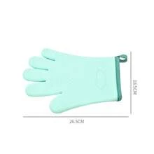 1pc Silicone Heat Resistant Oven Glove, Thick Waterproof High Temperature Microwave Oven Baking Glove - Multicolor - View 5