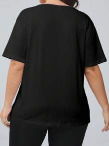 Custom Plus Size Black Crew Neck T-Shirt - Personalized Photo/Design Upload | Create Your Own Graphic Tee | Big & Tall Custom Apparel | Soft Fabric | Unique Printed T-Shirt | Gift For Him/Her | Plus Size Fashion