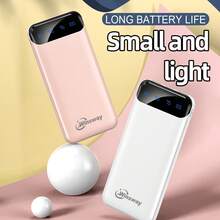 Winsway 10000mAh Power Bank, Lightweight And Compact Design, 2.1A Fast Charging, Dual Charging Function, Super Practical, LED Digital Display - White - View 4