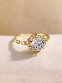 Stylever 1 件复古高光戒指，女士 S925 纯银，精美珠宝，适合婚礼 - 款式1 - 查看 4