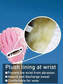 1pc Soft & Durable PU Baseball Gloves For Outdoor Sports Training Baseball Sports Portable Practical Baseball Glove Outdoor Softball Practice Universal Equipment(Logo Size Color Random) - Multicolor - View 2