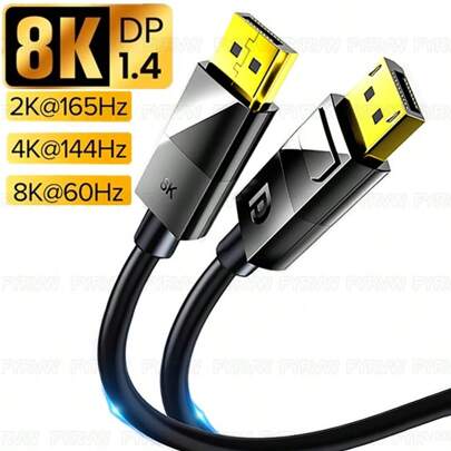8K DisplayPort Cable 8K DP Cable DP1.4 4K/165Hz Display Port Cord For Video PC Laptop TV 8K Display Port Cable 8K DisplayPort 1.4 Cable DP Cord