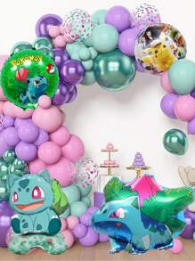 pokemon Pokemon Pikachu Arch Balloon Theme Set, Birthday Theme Balloon Set, Party Event Decoration, Wedding Birthday Decoration, Wedding Ceremony Decoration, Balloon Chain, Party Supplies, Party Balloons Christmas, Halloween, Festival Supplies, Festival Decorations, Thanksgiving, Back-To-School Season, Autumn And Winter