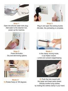 SCISHARE 3-In-1 Vertical Garment Steamer & Iron With Clamping Plate | 1000W Fast 20s Heat-Up | 155°C Dual Steam Modes (15g/Min) | 180° Rotatable Panel | 60ml Tank | Portable Travel Steamer Iron For Clothes | Home & Travel Essentials