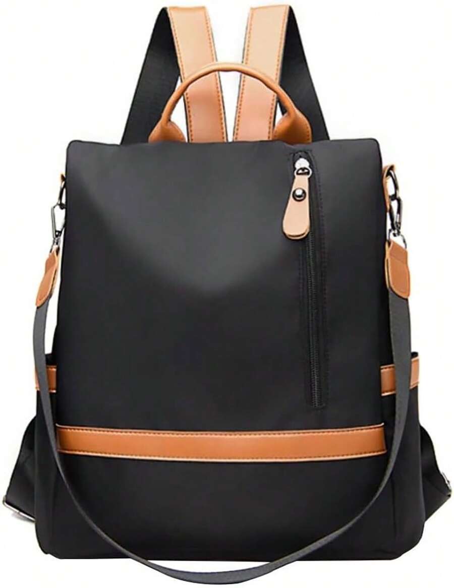 Zaino di grande capacità per donna, zaino casual semplice, borsa per laptop leggera in tessuto Oxford, borsa da viaggio antispruzzo, zaino scolastico per studenti, borsa da viaggio per impiegati, zaino multifunzionale