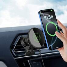 15W 磁性无线手机支架车载充电器，充电支架，快速充电磁性支架适用于 17/16/15/14/13//12/Pro/Max/Plus