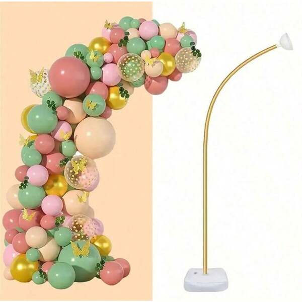 1set,4.92 / 8.2-Foot Flexible Balloon Arch Set With Water-Based - Reusable, No Power Required, Suitable For Birthday, Wedding, Teen Party, And Graduation Decoration