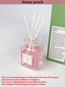 1pc Romantic Aromatherapy, 1.69oz Rattan Essential Oil, Lavender Fragrans Peach Ebonwood Agarwood Fragrance,Home Bedroom Fragrance Air Freshener, Reed Diffuser, Office Home, Deodorizing Fragrance Ornaments, Aromatherapy Gift For Your Girlfriend