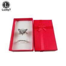 Colores surtidos 12 unids/lote juegos de joyas caja de presentación para collar pendientes anillo 5*8*2,5 cm caja de sombra de embalaje organizador de joyas - Morado - Ver 4