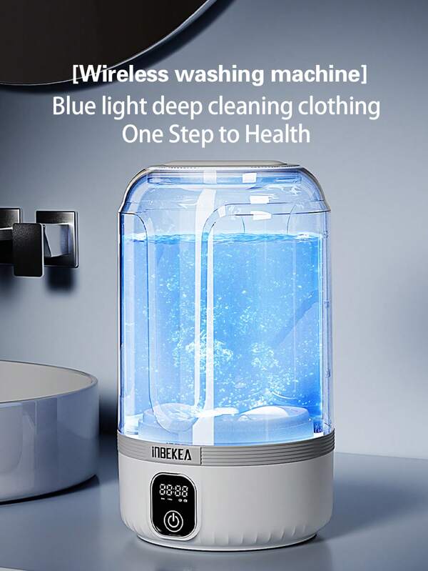 1pc Portable Underwear Automatic Washing Machine With 4000mAH Battery-USB Rechargeable,Mini Socks Washing Machine,Deep Cleaning Underwear, Socks, Baby Clothes,Suitable For Apartments, Dormitories, Hotels, RVs, Travel And Camping,No Assemble