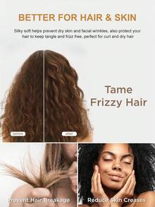 1pc Satin Pillowcase, Silk-Like For Hair & Skin Health - Luxurious Plush Smooth, Breathable Wrinkle-Free, Enhances Sleep - The Perfect Family Gift, Autumn Decor, Room Decor, Back To School, School Supplies - Hot Pink - View 5