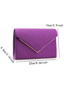 Glitter Women Clutch Purple Color Fashion Lady Evening Bags Party Wedding Chain Shoulder Envelope Design Shoulder Box Purse With Elegant Rhinestones Necklace Earrings Jewelry Set For Wedding Bridal