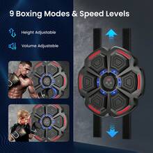 Music Boxing Machine, Smart Music Boxing Machine For Adults, Punching Machine, Musical Boxing Machine Wall Mounted, Smart Boxing Machine With Gloves Boxing Gifts For Boys Men - Black - View 9
