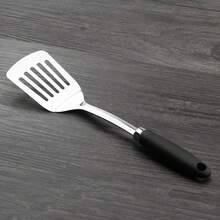 Brushed Slotted Stainless Steel Turner, Non-Slip Spatula With Ergonomic Handle - 2 包特納 - 查看 12