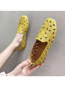Women Loafers Shoes - Gold - View 1