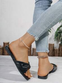 2025 Flat Sandals For Teens, Comfortable Versatile Slip-On Women Slippers