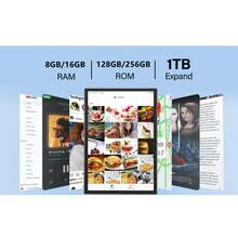 TenYide Tablet Android 15 de 10 Polegadas, Tablet Celular com Slot para Dois Chips, Tablet & Telefone 4G LTE (Faz Chamadas), 1080 HD IPS, 16GB+128GB, Suporta Expansão de 1TB, Tablet com Câmera de 13MP+5MP, GPS, Wi-Fi 5G, USB - Púrpura - Visão 8