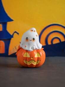 1pc Halloween Pumpkin & Ghost Shaped Home Decor Figurine - Multicolor - View 1