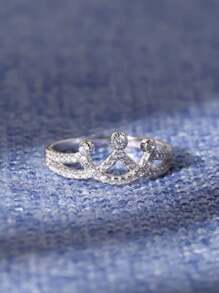 Fashionable Women's Crown Shape Ring, Everyday Jewelry, Back To School Gift