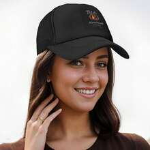 TITOs HANDMADE Vintage Austin Texas Vodka Logo Print Black White Orange Lettering AllSeason Comt Hat Stylish Printed Minimalist (Focus On Design & Comfort) Classic Curved Brim Sandwich Cap Premium Polyester Comfortable Breathable Face Framing Casual Baseball Hat - 黑色 - 查看 3