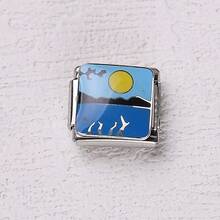 1 件海洋系列不锈钢手链组件，以夏季度假海滩风景为主题，DIY 制作手链项链首饰，可自由搭配不同风格 - 銀色 - 查看 5