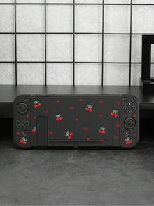 1 pieza Funda protectora con patrón de cereza, corazón y lazo, compatible con Switch2/Switch NS/Smart OLED/Lite, compatibles con accesorios de consola de juego Switch/switch 2, Set completo que incluye bolsa de almacenamiento, base para ranura para tarjetas, cubierta protectora de Switch, mejor regalo compatible para jugadores de interruptor - Multicolor - Ver 9