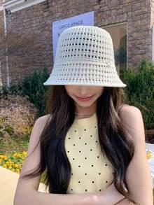 1 件女士夏季渔夫帽，针织镂空渔夫帽遮阳防紫外线，适合夏季户外 - MZ1572 - 查看 18