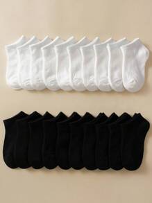 5 pares de calcetines informales hasta el tobillo con estampado de expresiones de dibujos animados para parejas, estilo aleatorio
