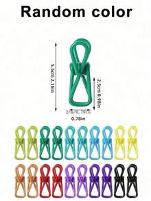 6/10/12 件薯片/零食夹 - 实用 PVC 涂层钢夹，用于密封食品包装、薯片袋、衣物和纸张 - 10 件/包（颜色随机）