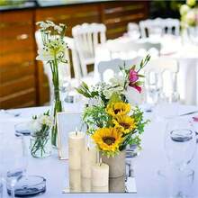 1/5/10pcs Elegant Acrylic Square Mirror Tray Set - 8inch Perfect For Weddings, Showers & Birthdays - Ideal Table Centerpiece & Decor - Multicolor - View 4