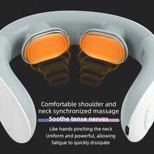 USB Rechargeable Deep Tissue Neck & Back Massager, 16 Intensity Levels, With Heating Function - Suitable For Portable Massage On Neck, Back And Shoulders, For Home, Office And Travel, Perfect Gift For Parents And Elders, Ideal For Relaxation - Multicolor - View 6