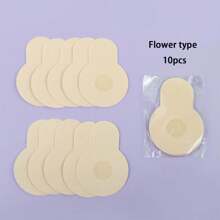10pcs/20pcs Disposable Lifting Breast Stickers, Anti-Bump Invisible, Traceless, Ultra-Thin, Breathable, Gathered, Lifted, Anti-Drooping, Non-Woven Nipple Stickers, Invisible Nipple Stickers, Anti-Bump Nipple Cover, Women's Underwear Accessories