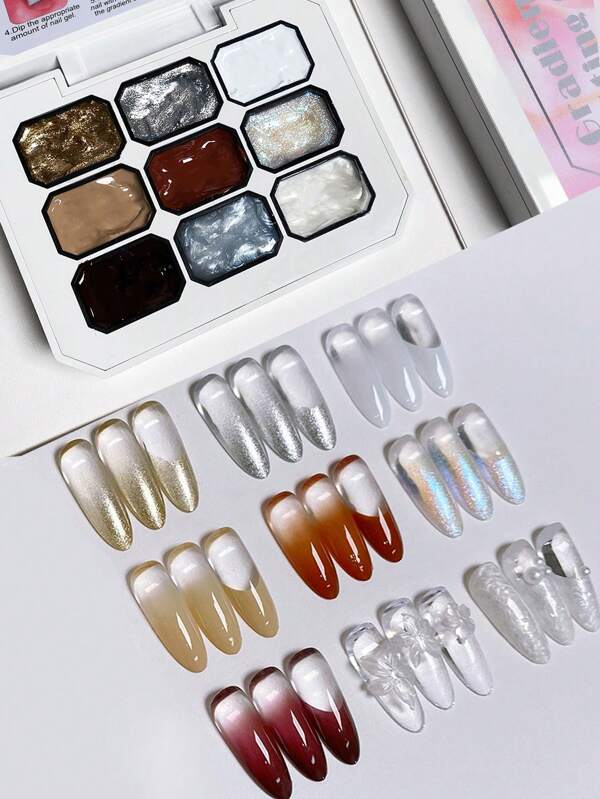 JKNART 9-Color Artsy Snap Nail Gel, High Pigment Trending Semi-Solid Nail Polish Gel, Salon Quality Christmas DIY