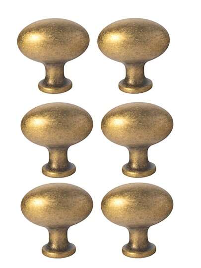 2/4/6pcs Vintage Oval Cabinet Knobs /Cabinet Pulls- Rustproof Zinc Alloy Drawer Pulls, Easy Install Wardrobe Handles, Durable Metal Hardware For Furniture, Dresser & Cabinet Organizers