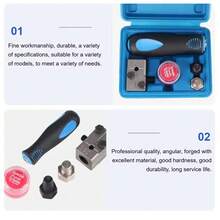 Professional Brake Pipe Flaring Tool 3/16" SAE Hand Held On Car Double Flare Kit - Blue - View 8