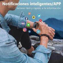 Reloj inteligente deportivo Futurem con función de llamadas Bluetooth, resistencia al agua IP67, pantalla táctil HD de 1,57 pulgadas. - Negro - Ver 10