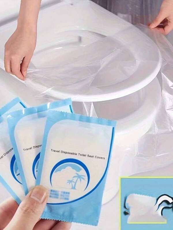Cubresasientos desechables de inodoro - Imprescindible para baños públicos, aviones, camping y entrenamiento de inodoro para adultos - Tamaño universal resistente a las manchas, portátil para viajes, hoteles, imprescindible para carteros, imprescindible para la vuelta al colegio, seguridad para niños y niñas