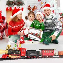 Train Set, Christmas Train Set With Steam, Light And Sounds,Model Train Toys For 4 5 6 7 8+ Years Old Boys Girls Xmas Birthday Gifts - Red - View 7