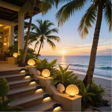 32/24/16/12/8/4-Piece Outdoor Solar Garden Lights – 1 LED Solar Illumination,1100mAh,IP43 Waterproof, Suitable For Home Garden Decor, Stairs, Terraces, Fences, Courtyards, And Wall Decorations – Auto On/Off, Durable, Easy To Install, Warm White Light - 1LED vỏ đen ánh sáng ấm áp - Xem 4
